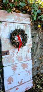 Preserved pine and mixed cone wreath medium