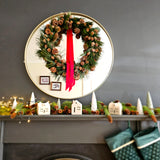 Preserved pine and mixed cone wreath large