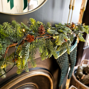 Fir garland with cones